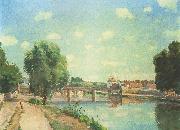 Camille Pissaro The Railway Bridge, Pontoise China oil painting reproduction